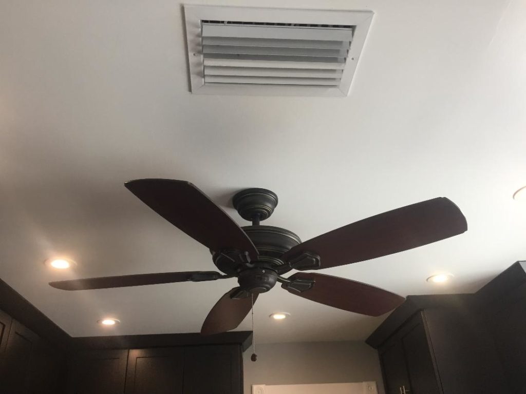 Kitchen LEDs and ceiling fan install