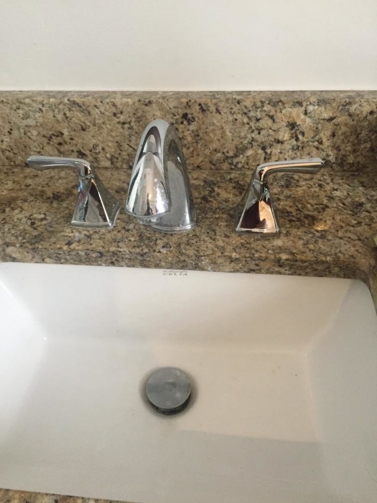 Bathroom faucet install