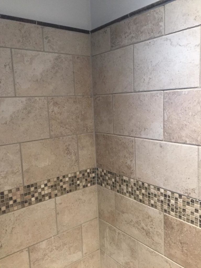 Bathroom shower tile replacement