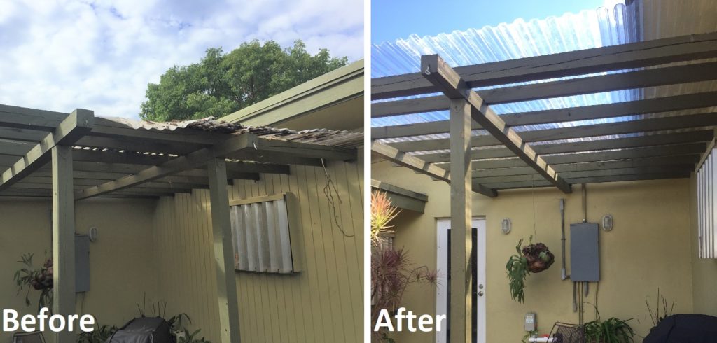Patio cover replacement